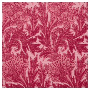 Tecido Damasco da flor, fúcsia e luz Jacobean - rosa