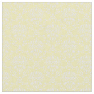 Tecido Damasco do amarelo e do branco de manteiga