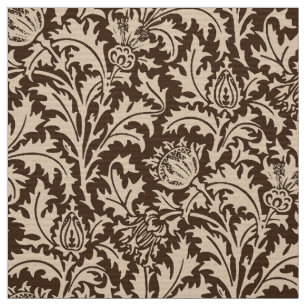 Tecido Damasco do cardo de William Morris, Taupe Tan &