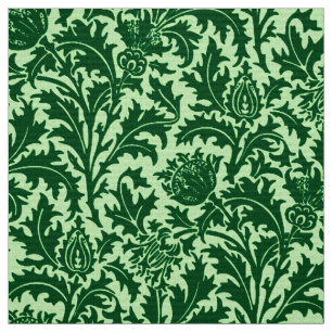 Tecido Damasco do cardo de William Morris, verde