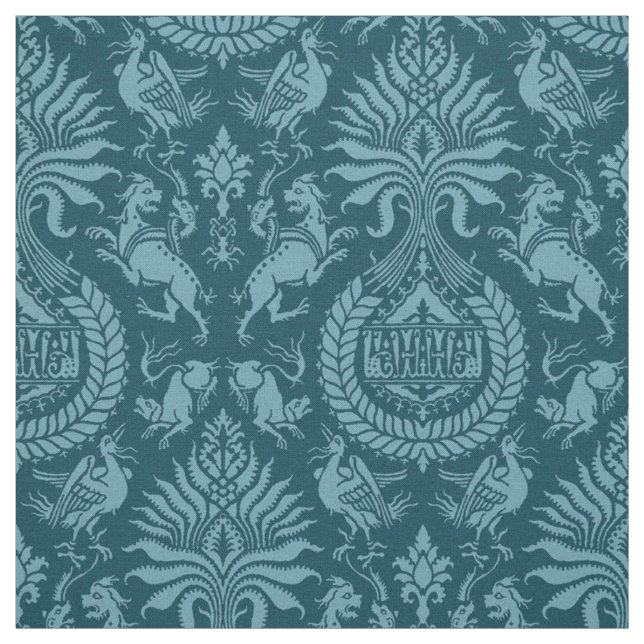 Tecido Damasco do século 12 com Animais (Modelo)