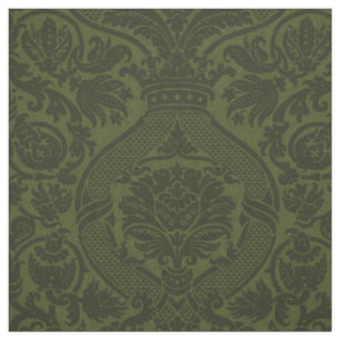 Tecido Damasco Renascença - Verde Escuro