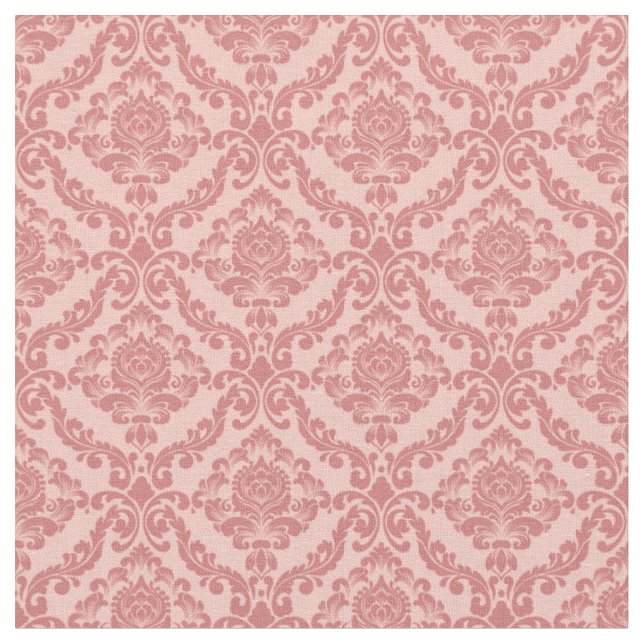 Tecido Damasco Rosa Vintage (Detalhe)