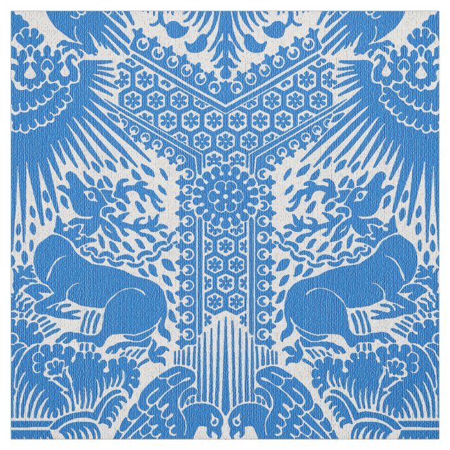 Tecido Damask 1390 com Deer e Hawks (Modelo)
