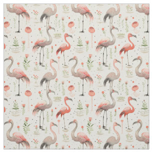 Tecido Dança no ar: Whimsy Flamingo