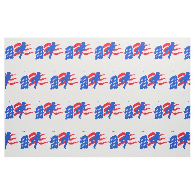 Tecido Dançarino de Linha com Bandeira Americana (Fat Quarter)