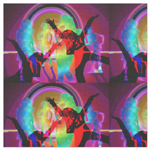 Tecido Dance party com fulgor nas cores escuras