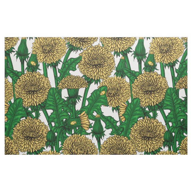 Tecido Dandélio em branco (Fat Quarter)