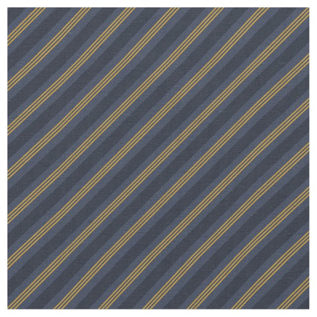 Tecido Dark Blue & Gold Stripes (Detalhe)