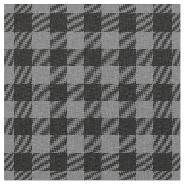 Tecido Dark Grey & Black Plaid Gingham (Detalhe)