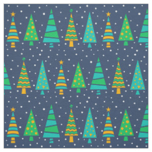 Tecido das Árvores de Neve Fir