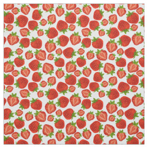 Tecido das Berries Vermelhas Elegante de Morangos
