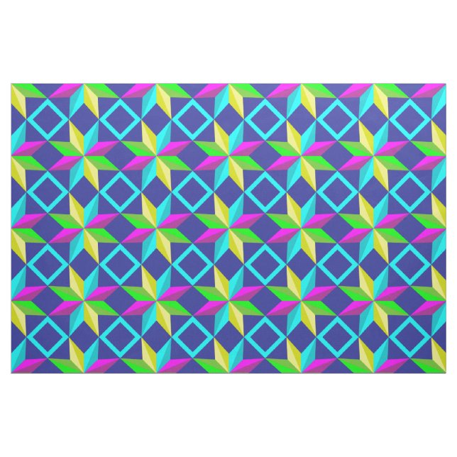 tecido das estrelas neonatais (Fat Quarter)