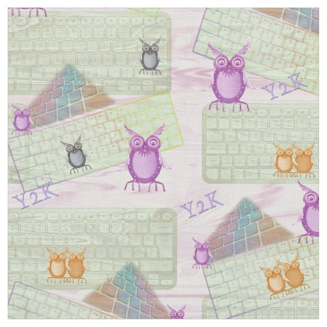 Tecido Data do computador Y2K 2000 (Detalhe)