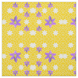 Tecido de Alegria Branco Rosa Amarelo