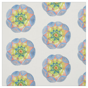 Tecido de Algodão Aquarela Mandala (largura 142cm)