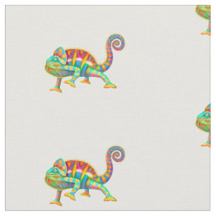 Tecido de algodão colorido do camaleão da panter