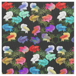 Tecido de algodão colorido do puma dos peixes do