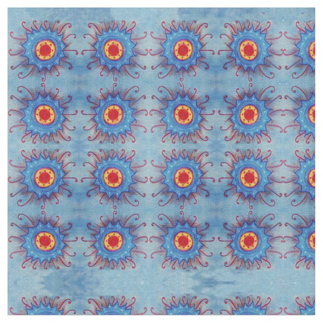 Tecido de Algodão Combado com Padrão Mandala (56"  (Detalhe)