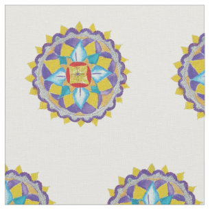 Tecido de Algodão Combado Personalizado de Mandala