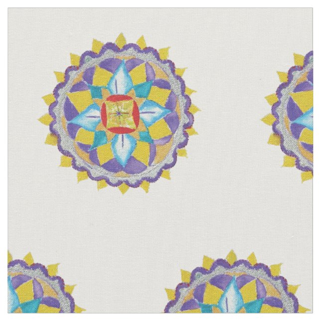 Tecido de Algodão Combado Personalizado de Mandala (Detalhe)