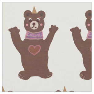Tecido de Algodão Combado Personalizado do Urso (5