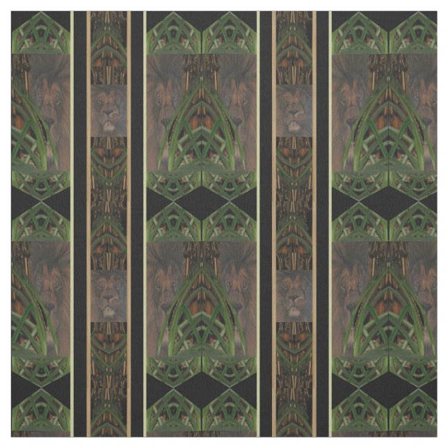 Tecido de algodão de Pima do teste padrão do leão (Modelo)