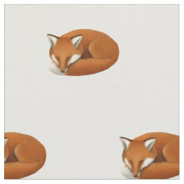 Tecido de algodão dos animais selvagens do Fox