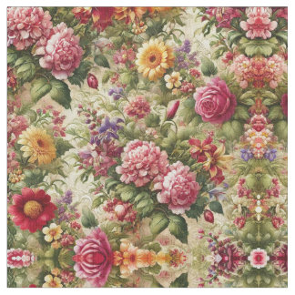 Tecido de Algodão Floral Vibrante - Um Elegância