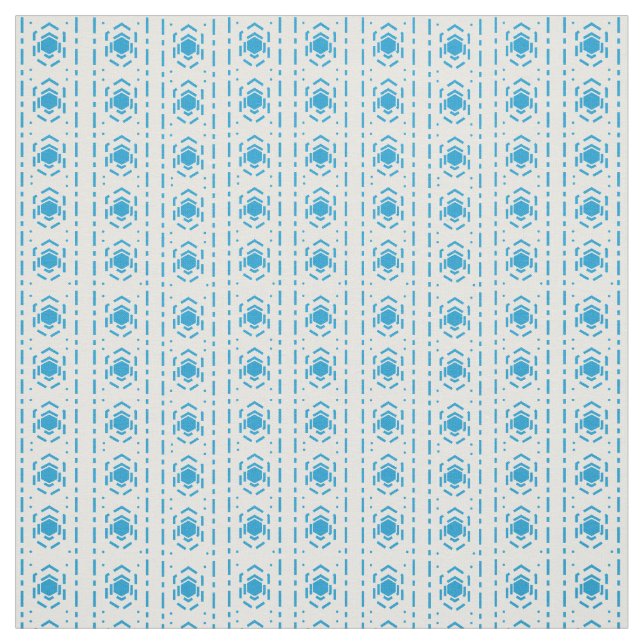 Tecido de Algodão Padrão Azul & Ecru mediterrânico (Modelo)