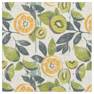 Tecido de Algodão Penteado de Citrus Kiwi de Verão