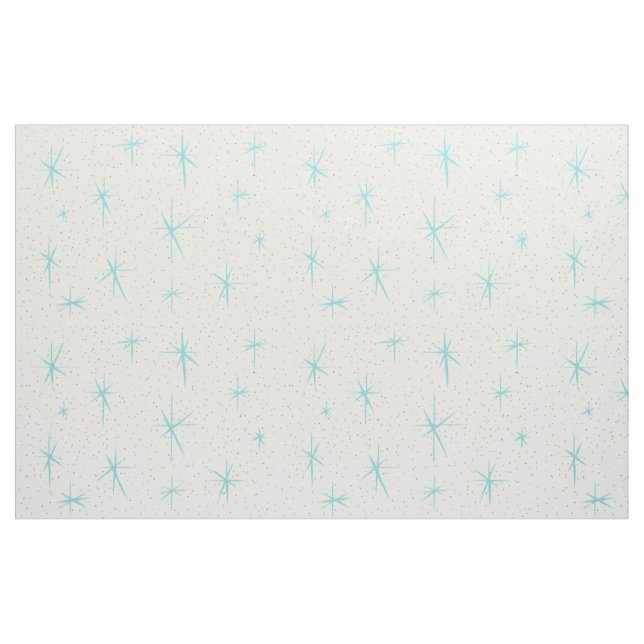 Tecido de algodão penteado Starburst de turquesa (Fat Quarter)