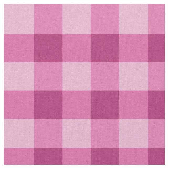 Tecido de Algodão Penteado Xadrez Gingham Rosa Bra (Detalhe)