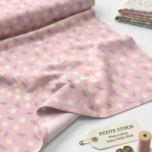 Tecido de Algodão Pima Botânico Rosa Suave Margari
