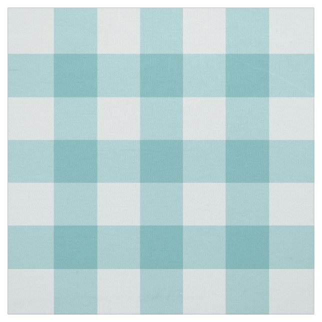 Tecido de Algodão Pima Xadrez Clássico Azul Água (Modelo)