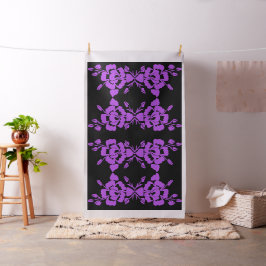 Tecido de algodão Rosa preto e roxo