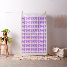 Tecido de algodão roxo e branco de design pequeno