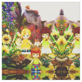 tecido de Amigos RETRO da Sra. Elizabeth!