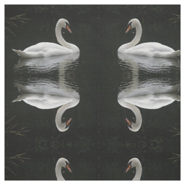 Tecido De Animais Gracioso E Padronizados De Cisne (Modelo)