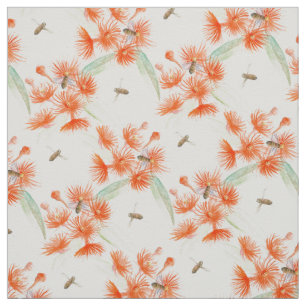 Tecido de aquarela de goma de flores