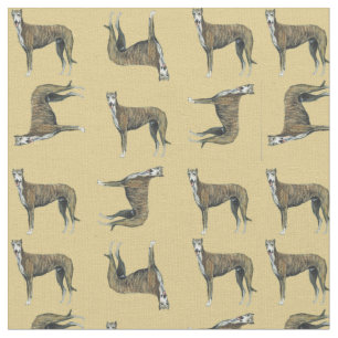 Tecido de Arte de Cão de Brindle Greyhound