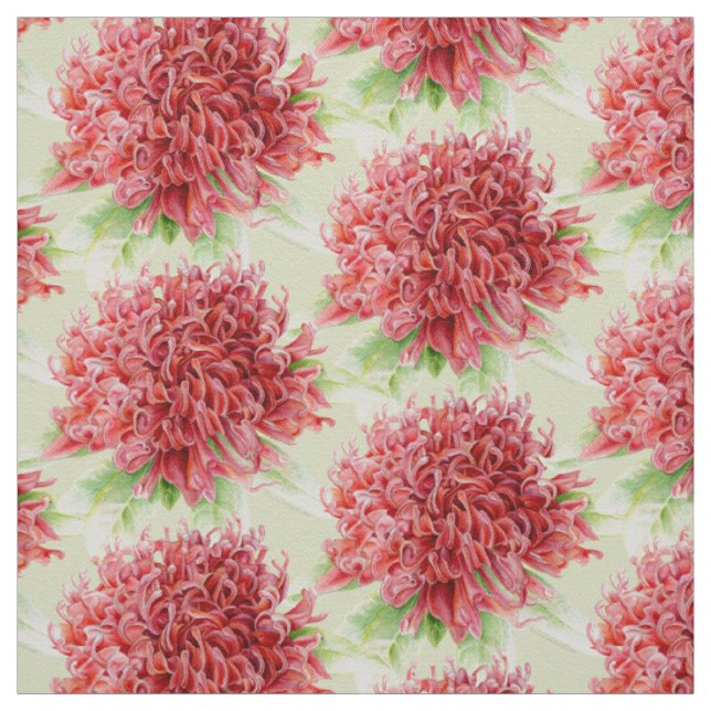 Tecido de arte em aquarela Waratah (Modelo)
