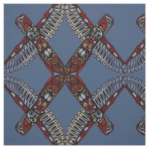 Tecido De Arte Nativa  De Águia Totem Tecido Trib