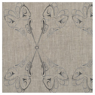 Tecido de Arte Nativo, Eagle Totem, Tecido Tribal