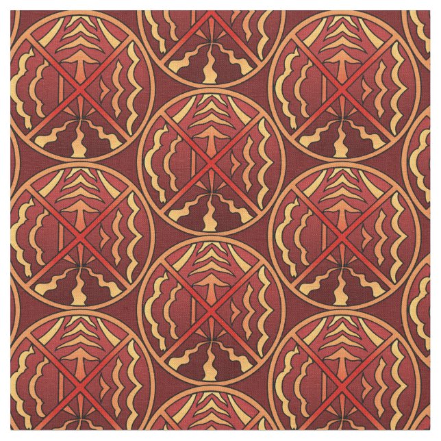 Tecido de Arte Nativo Tecido de Elementos Espiritu (Detalhe)