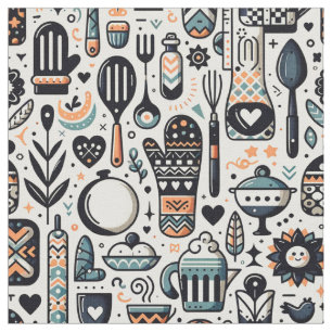 Tecido de artesanato charmoso - Tema da cozinha
