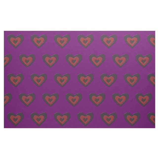Tecido de artesanato de coração derretido gótico (Fat Quarter)