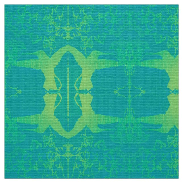 Tecido de aves verdes limões (Modelo)