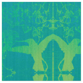 Tecido de aves verdes limões