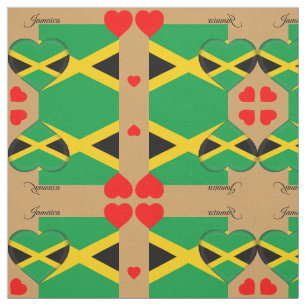 Tecido de Bandeira jamaicano e moda do Coração d
